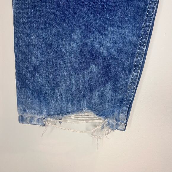 Etica Tyler Vintage Straight Crop Jeans 100% Cotton Shipwreck Size 29 Button Fly - Picture 4 of 10